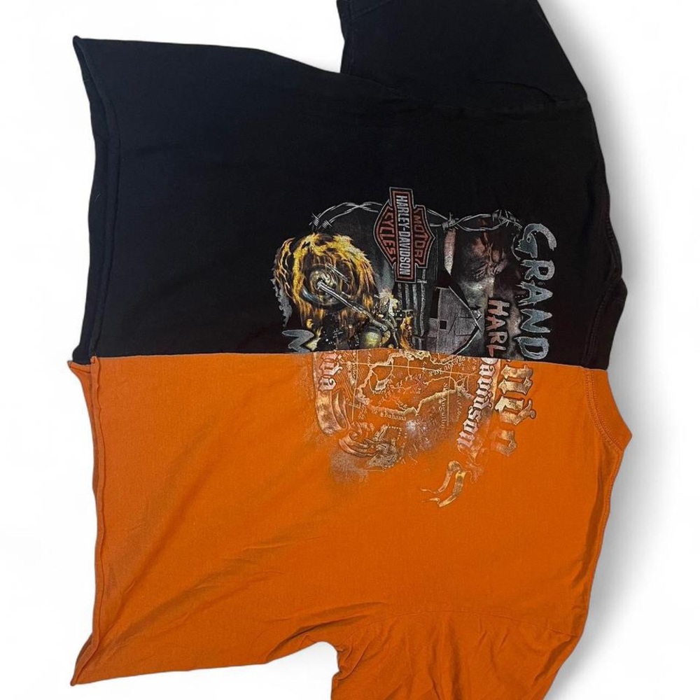 Harley-Davidson Reworked Slouchy Cropped Graphic Tee - Picture 7 of 8